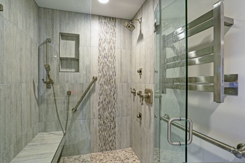 Glass Shower with Rainfall Head